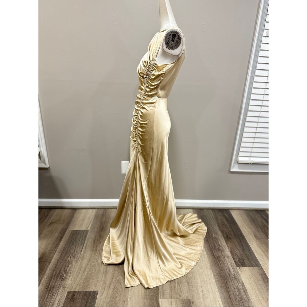 NWT Alejandra Alonso Rojas Ruched Tank Gown Size 4 $2795 - Picture 6 of 12